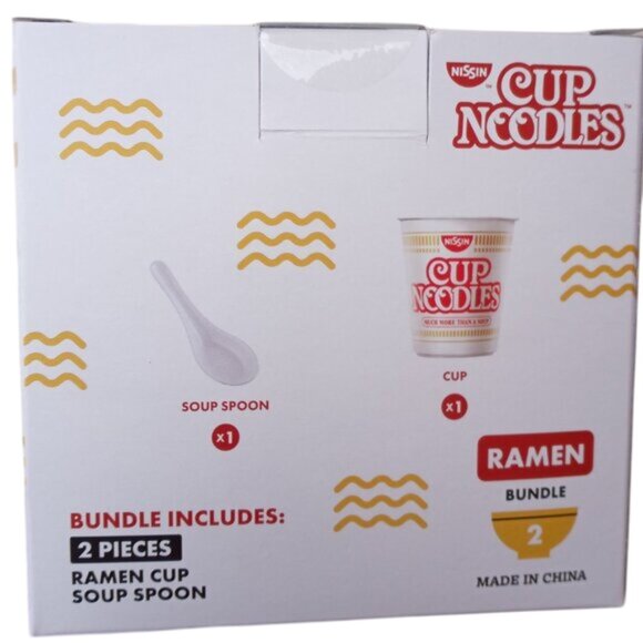 Nissin Top Ramen Bundle Includes Plastic Bowl and Spoon - Picture 2 of 5